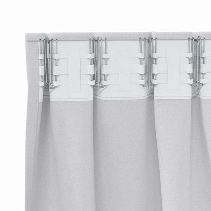 Verdunkelungs-Vorhänge mit Kopfband 2 pcs Beige 225 x 140 cm