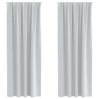 Verdunkelungs-Vorhänge mit Kopfband 2 pcs Beige 245 x 140 cm