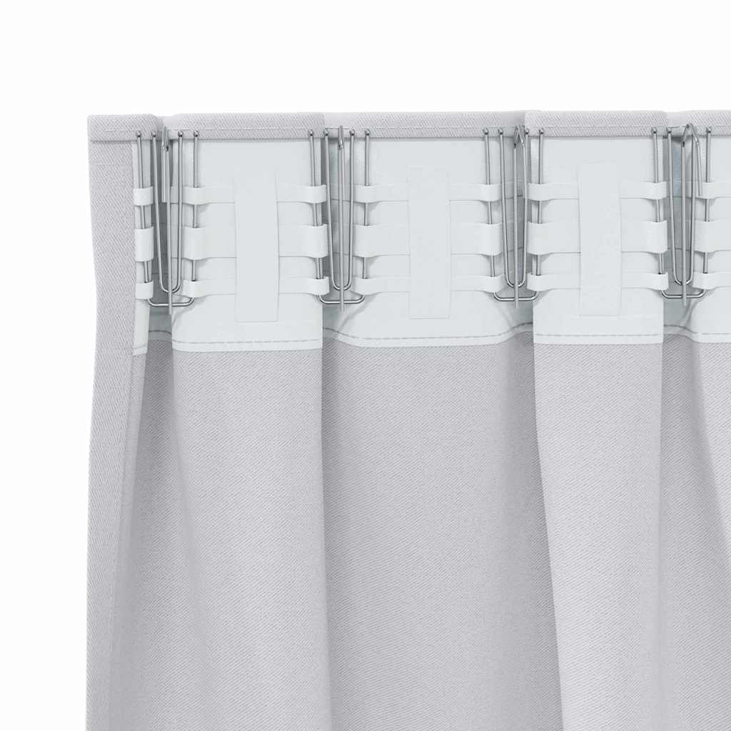 Verdunkelungs-Vorhänge mit Kopfband 2 pcs Beige 260 x 140 cm