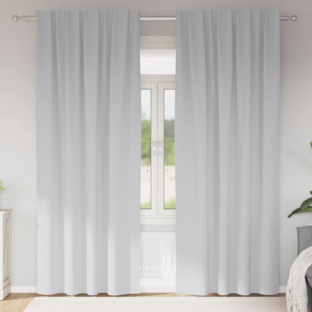Verdunkelungs-Vorhänge mit Kopfband 2 pcs Beige 260 x 140 cm