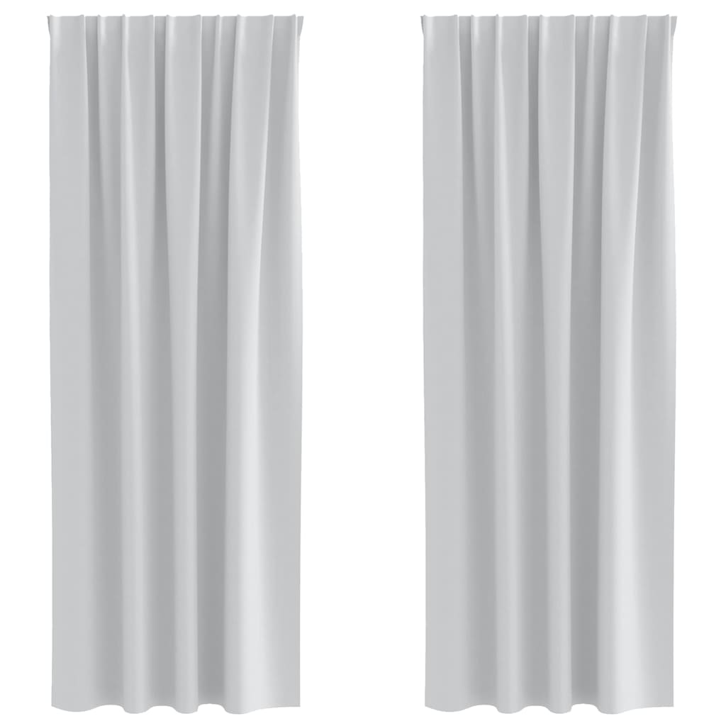 Verdunkelungs-Vorhänge mit Kopfband 2 pcs Beige 260 x 140 cm