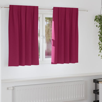 Verdunkelungs-Vorhänge mit Kopfband  2 pcs Beige 140 x 140 cm