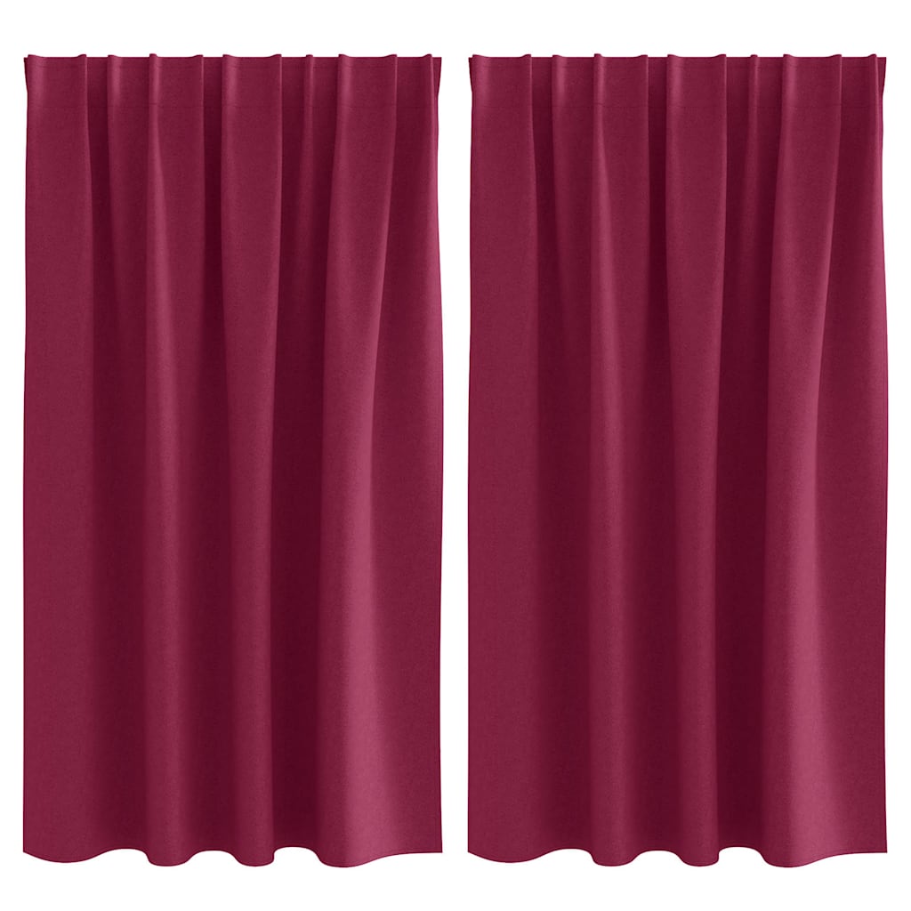 Verdunkelungs-Vorhänge mit Kopfband  2 pcs Beige 140 x 140 cm