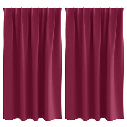 Verdunkelungs-Vorhänge mit Kopfband  2 pcs Beige 140 x 140 cm