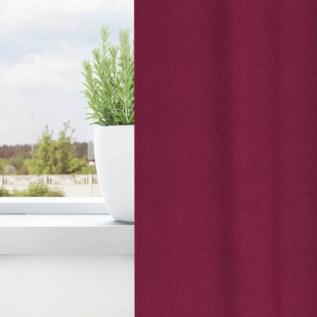 Verdunkelungs-Vorhänge mit Kopfband 2 pcs Beige 225 x 140 cm