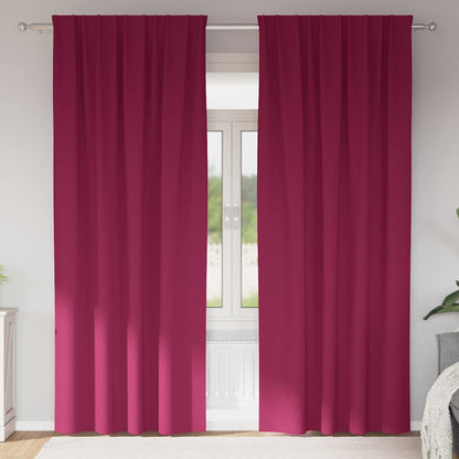 Verdunkelungs-Vorhänge mit Kopfband 2 pcs Beige 225 x 140 cm