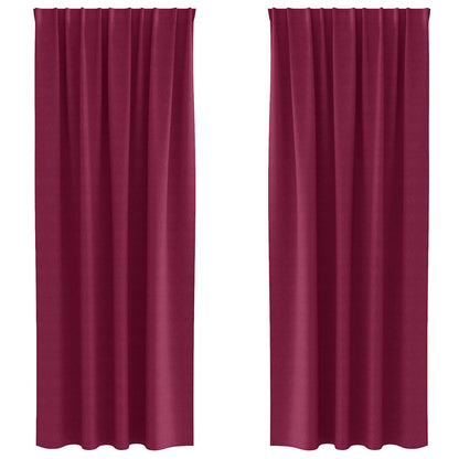 Verdunkelungs-Vorhänge mit Kopfband 2 pcs Beige 225 x 140 cm