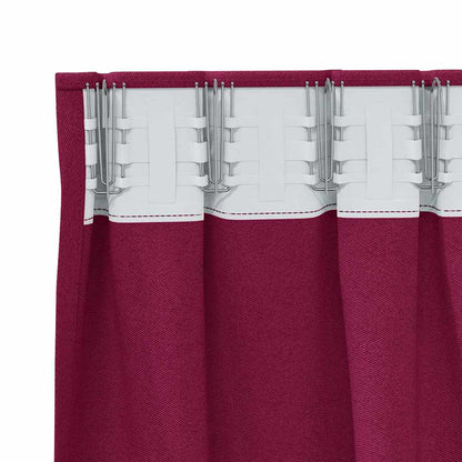 Verdunkelungs-Vorhänge mit Kopfband 2 pcs Beige 245 x 140 cm