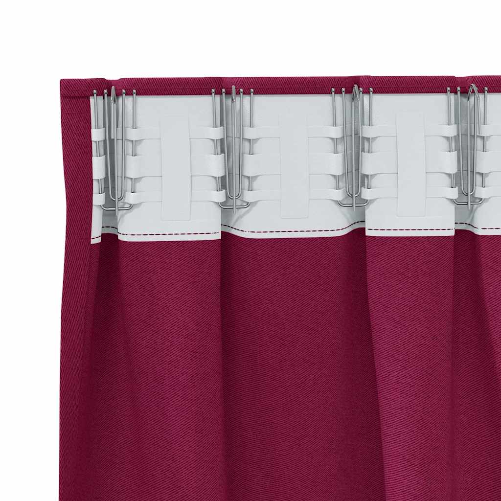 Verdunkelungs-Vorhänge mit Kopfband 2 pcs Beige 260 x 140 cm