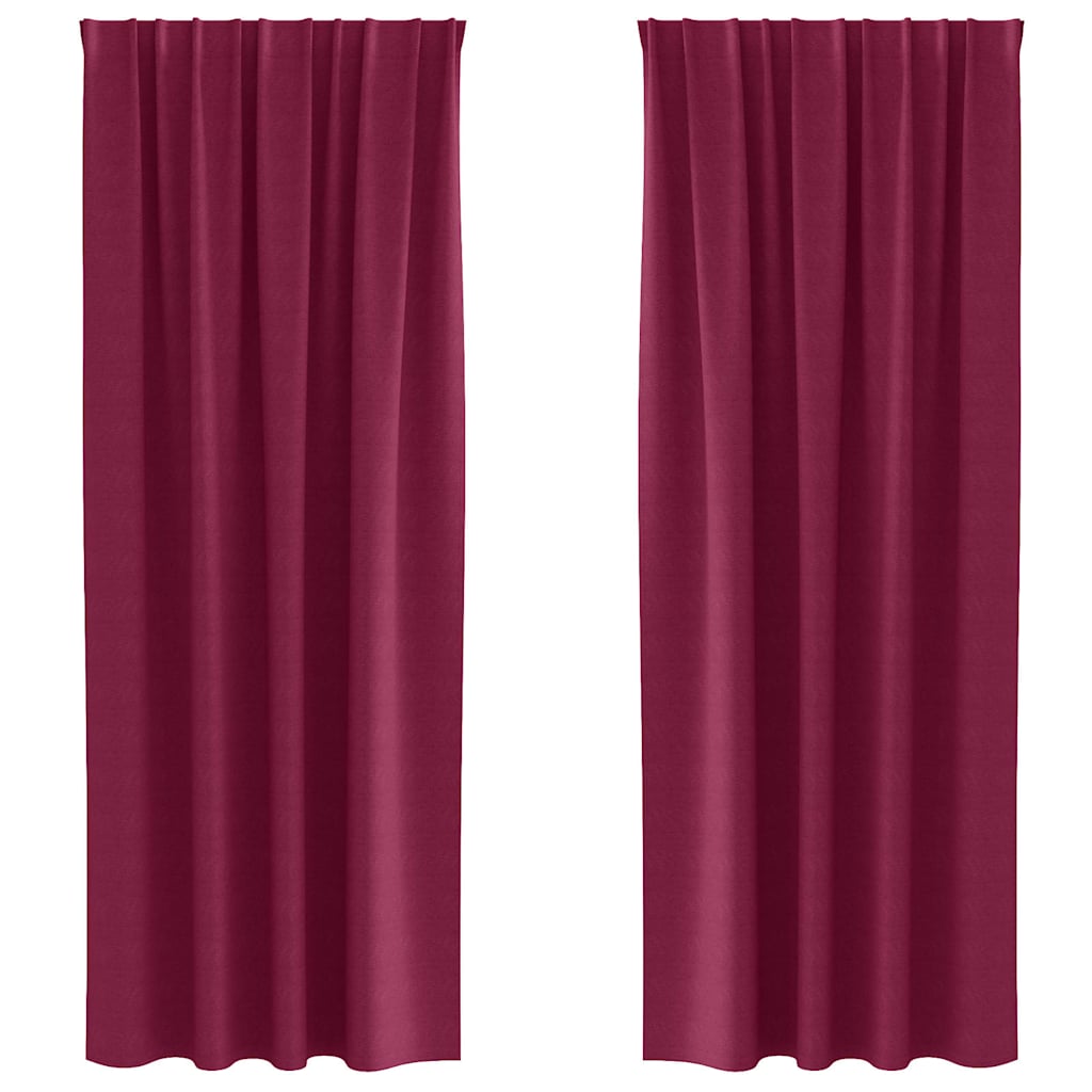 Verdunkelungs-Vorhänge mit Kopfband 2 pcs Beige 260 x 140 cm