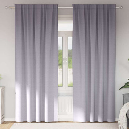 Verdunkelungs-Vorhänge mit Kopfband 2 pcs Beige 260 x 140 cm