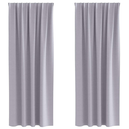 Verdunkelungs-Vorhänge mit Kopfband 2 pcs Beige 260 x 140 cm