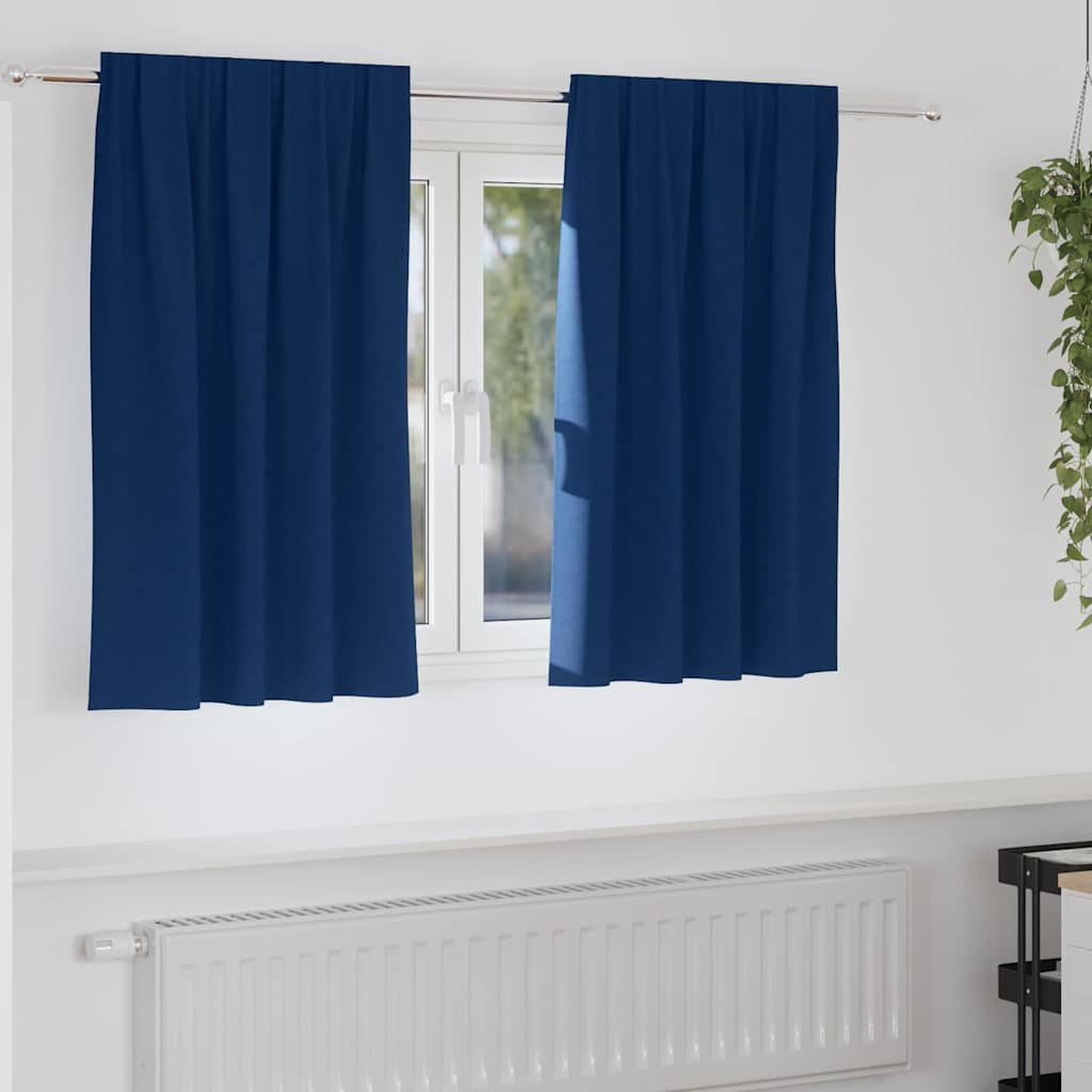Verdunkelungs-Vorhänge mit Kopfband  2 pcs Beige 140 x 140 cm