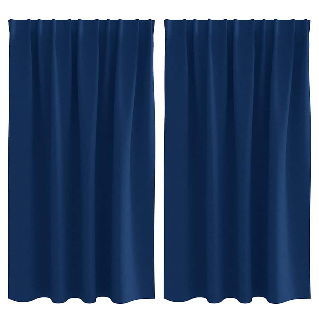 Verdunkelungs-Vorhänge mit Kopfband  2 pcs Beige 140 x 140 cm
