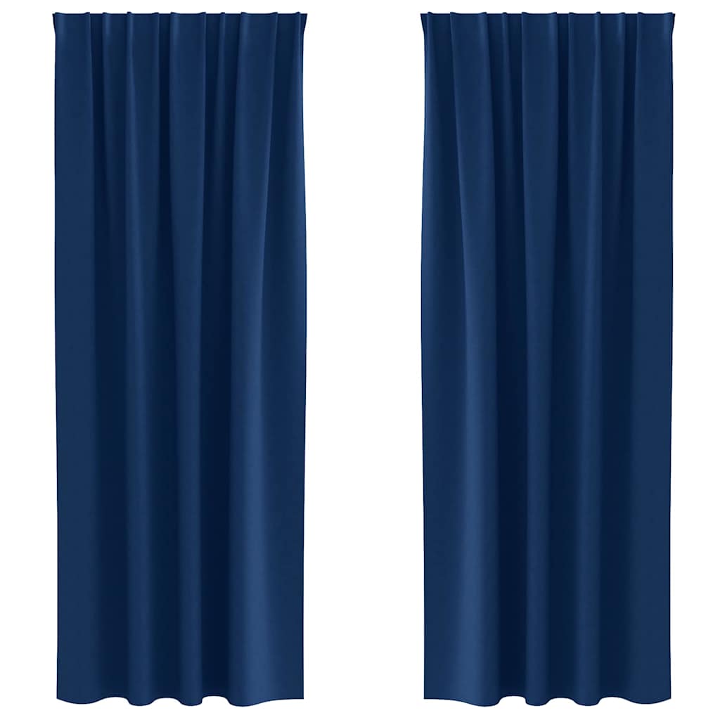 Verdunkelungs-Vorhänge mit Kopfband 2 pcs Beige 225 x 140 cm