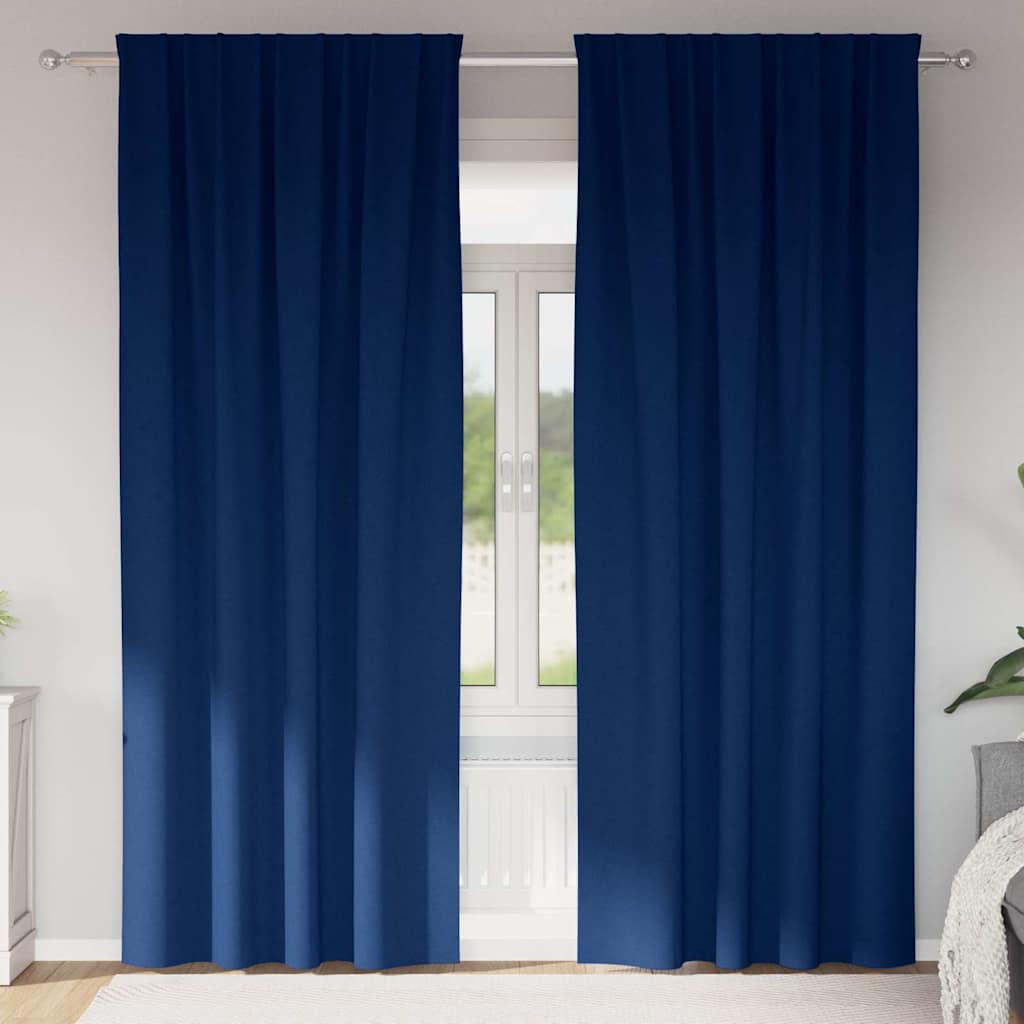 Verdunkelungs-Vorhänge mit Kopfband 2 pcs Beige 260 x 140 cm