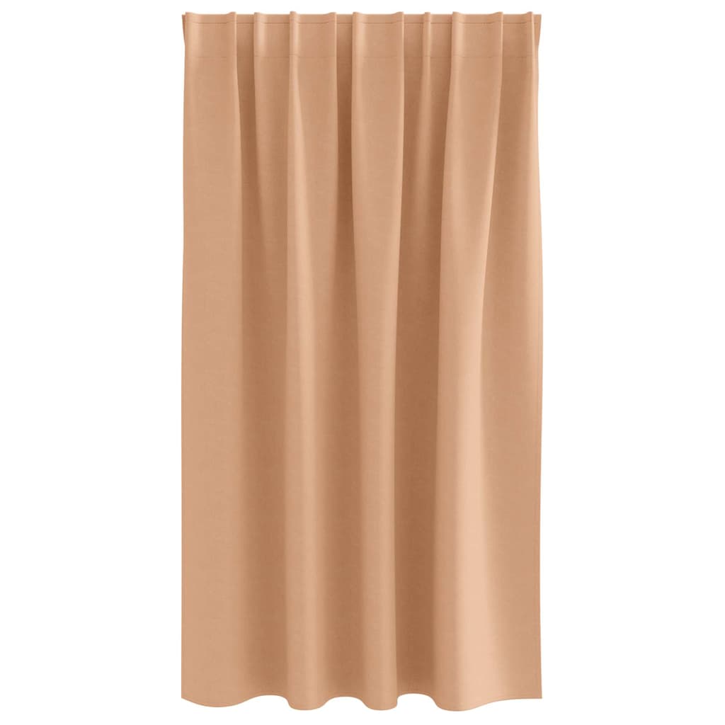 Verdunkelungs-Vorhänge mit Kopfband  2 pcs Beige 140 x 140 cm