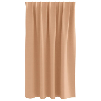 Verdunkelungs-Vorhänge mit Kopfband  2 pcs Beige 140 x 140 cm