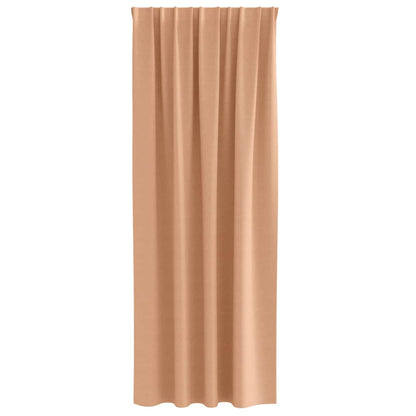 Verdunkelungs-Vorhänge mit Kopfband 2 pcs Beige 225 x 140 cm