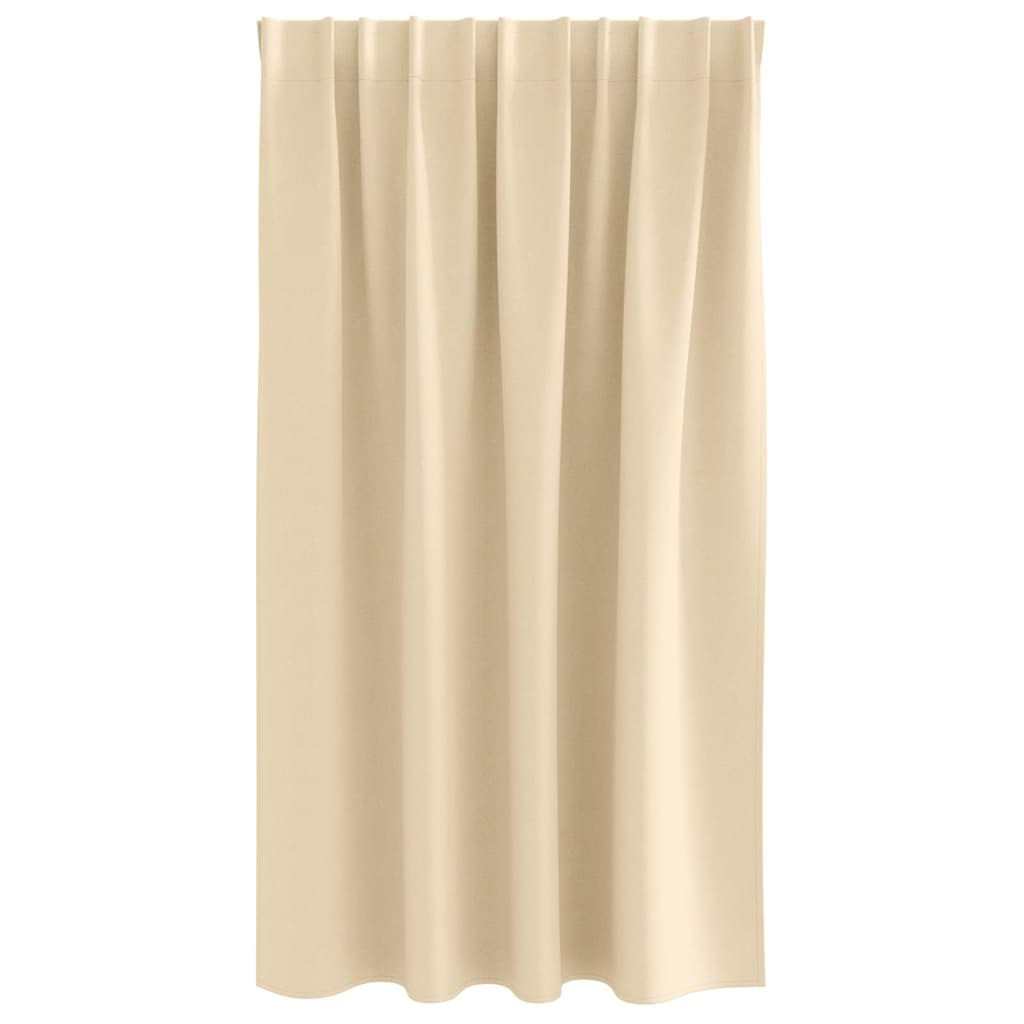 Verdunkelungs-Vorhänge mit Kopfband  2 pcs Beige 140 x 140 cm