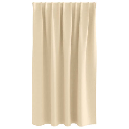 Verdunkelungs-Vorhänge mit Kopfband  2 pcs Beige 140 x 140 cm