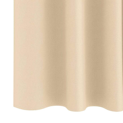 Verdunkelungs-Vorhänge mit Kopfband 2 pcs Beige 260 x 140 cm