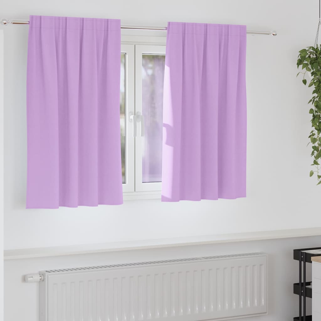 Verdunkelungs-Vorhänge mit Kopfband  2 pcs Beige 140 x 140 cm