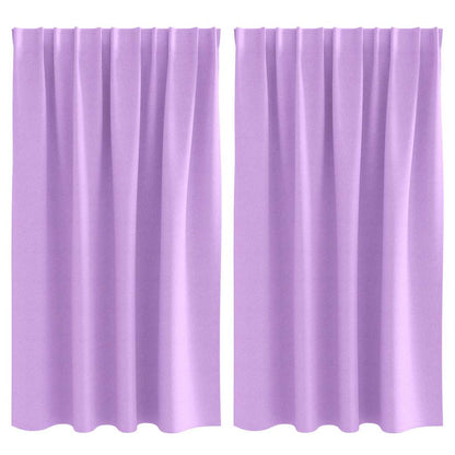 Verdunkelungs-Vorhänge mit Kopfband  2 pcs Beige 140 x 140 cm