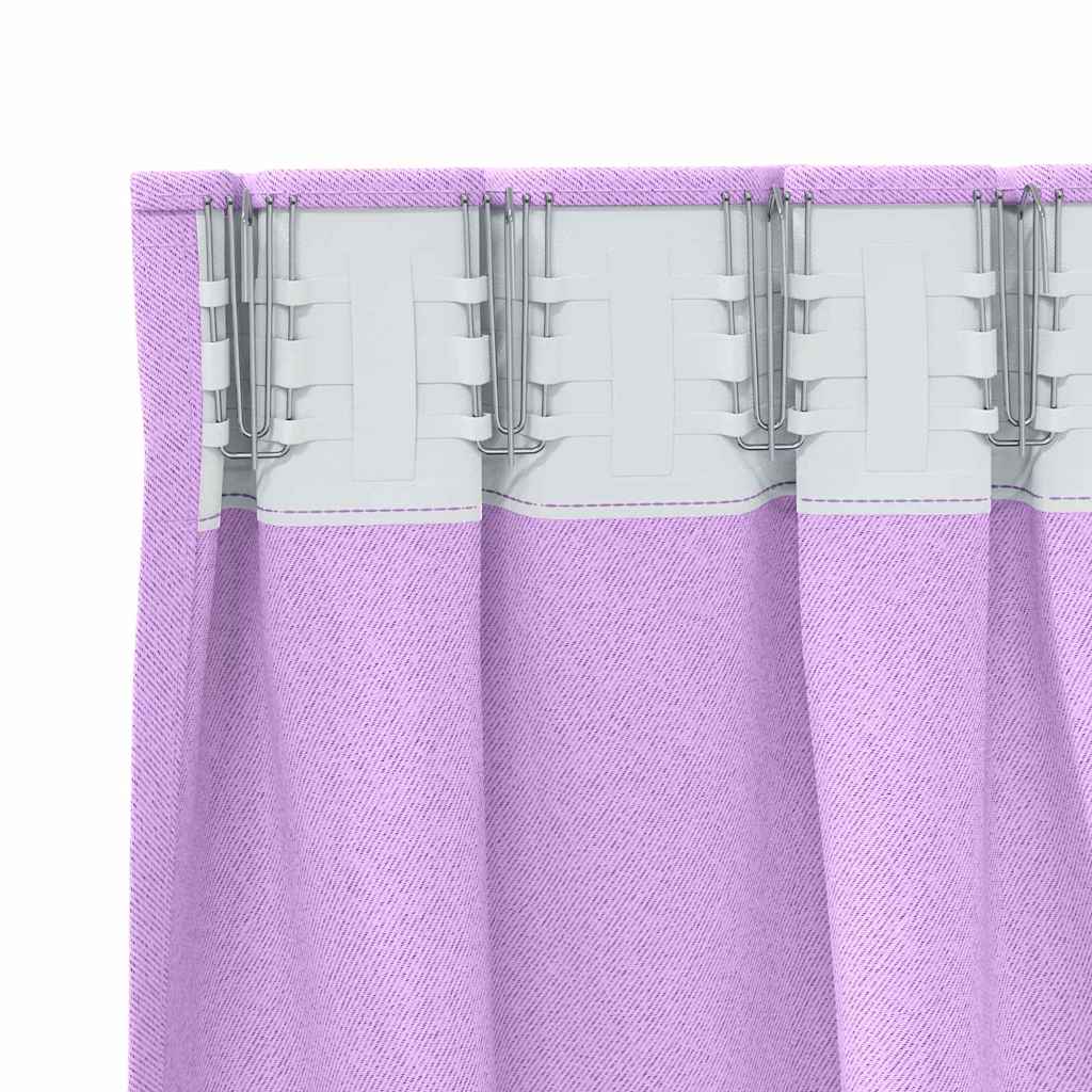 Verdunkelungs-Vorhänge mit Kopfband 2 pcs Beige 225 x 140 cm