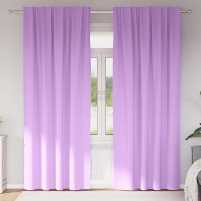 Verdunkelungs-Vorhänge mit Kopfband 2 pcs Beige 225 x 140 cm