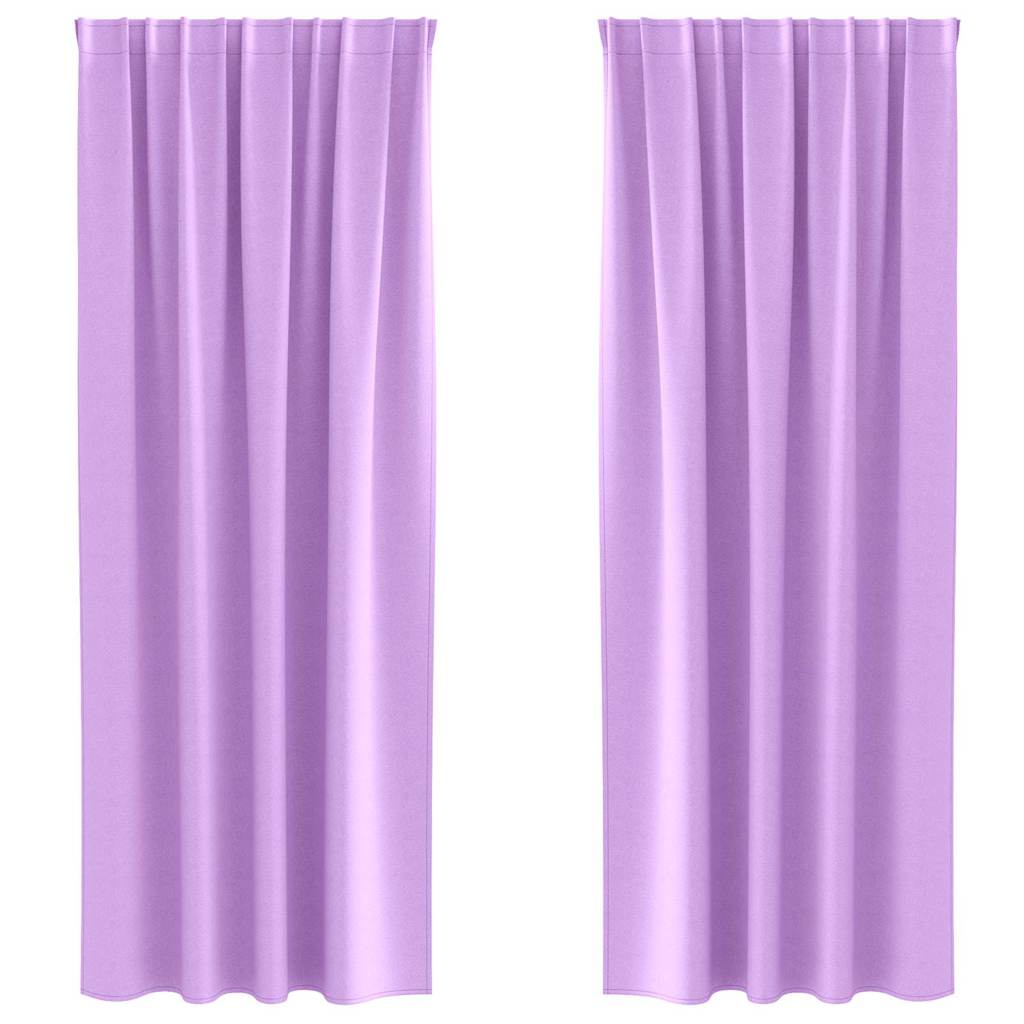 Verdunkelungs-Vorhänge mit Kopfband 2 pcs Beige 225 x 140 cm