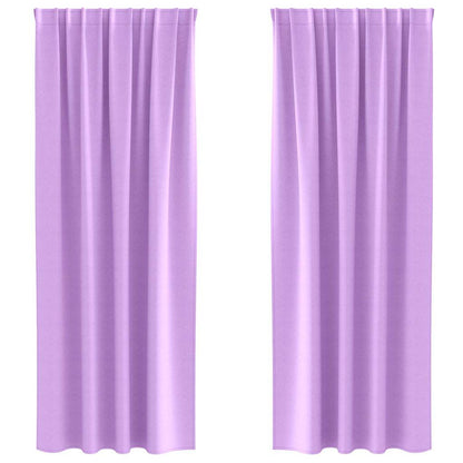 Verdunkelungs-Vorhänge mit Kopfband 2 pcs Beige 225 x 140 cm
