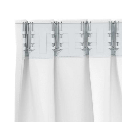 Verdunkelungs-Vorhänge mit Kopfband  2 pcs Beige 140 x 140 cm