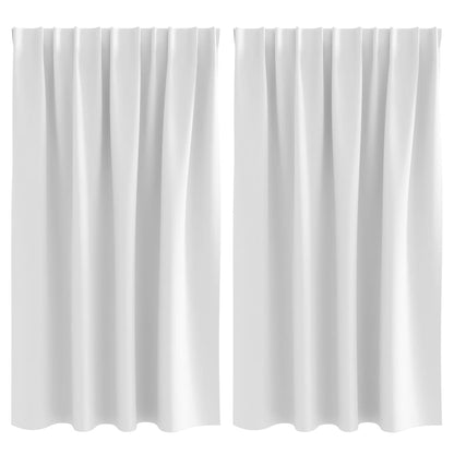 Verdunkelungs-Vorhänge mit Kopfband  2 pcs Beige 140 x 140 cm
