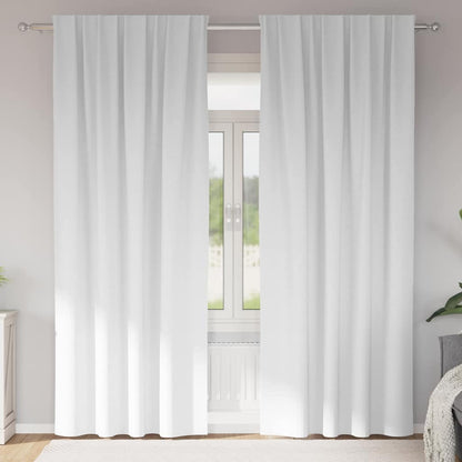Verdunkelungs-Vorhänge mit Kopfband 2 pcs Beige 225 x 140 cm