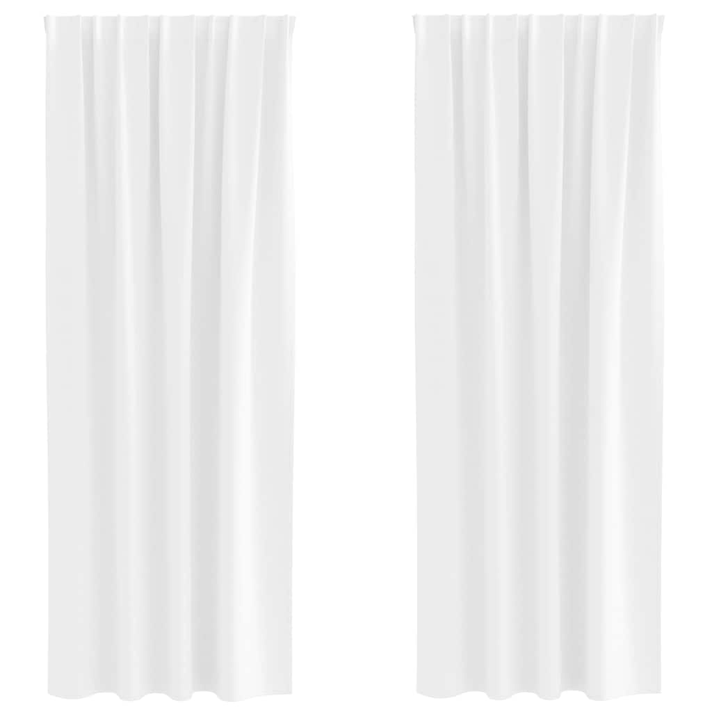 Verdunkelungs-Vorhänge mit Kopfband 2 pcs Beige 225 x 140 cm