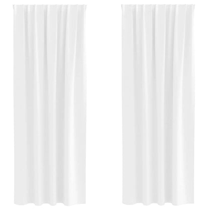 Verdunkelungs-Vorhänge mit Kopfband 2 pcs Beige 245 x 140 cm