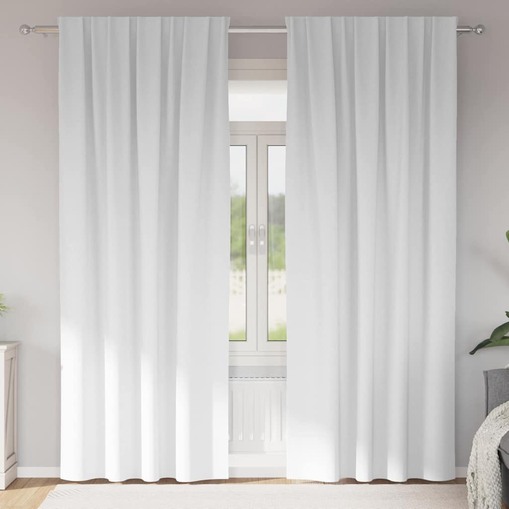 Verdunkelungs-Vorhänge mit Kopfband 2 pcs Beige 260 x 140 cm