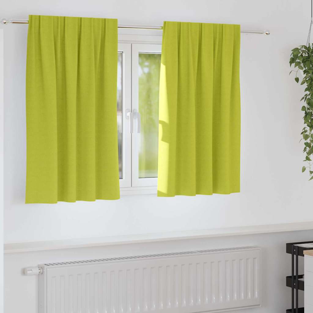Verdunkelungs-Vorhänge mit Kopfband  2 pcs Beige 140 x 140 cm