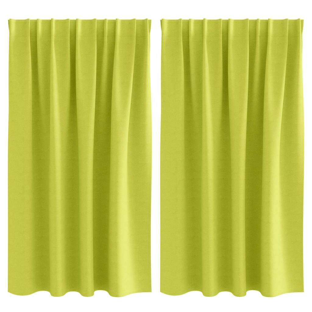 Verdunkelungs-Vorhänge mit Kopfband  2 pcs Beige 140 x 140 cm