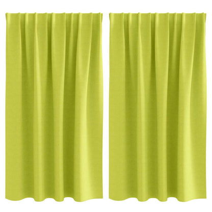Verdunkelungs-Vorhänge mit Kopfband  2 pcs Beige 140 x 140 cm