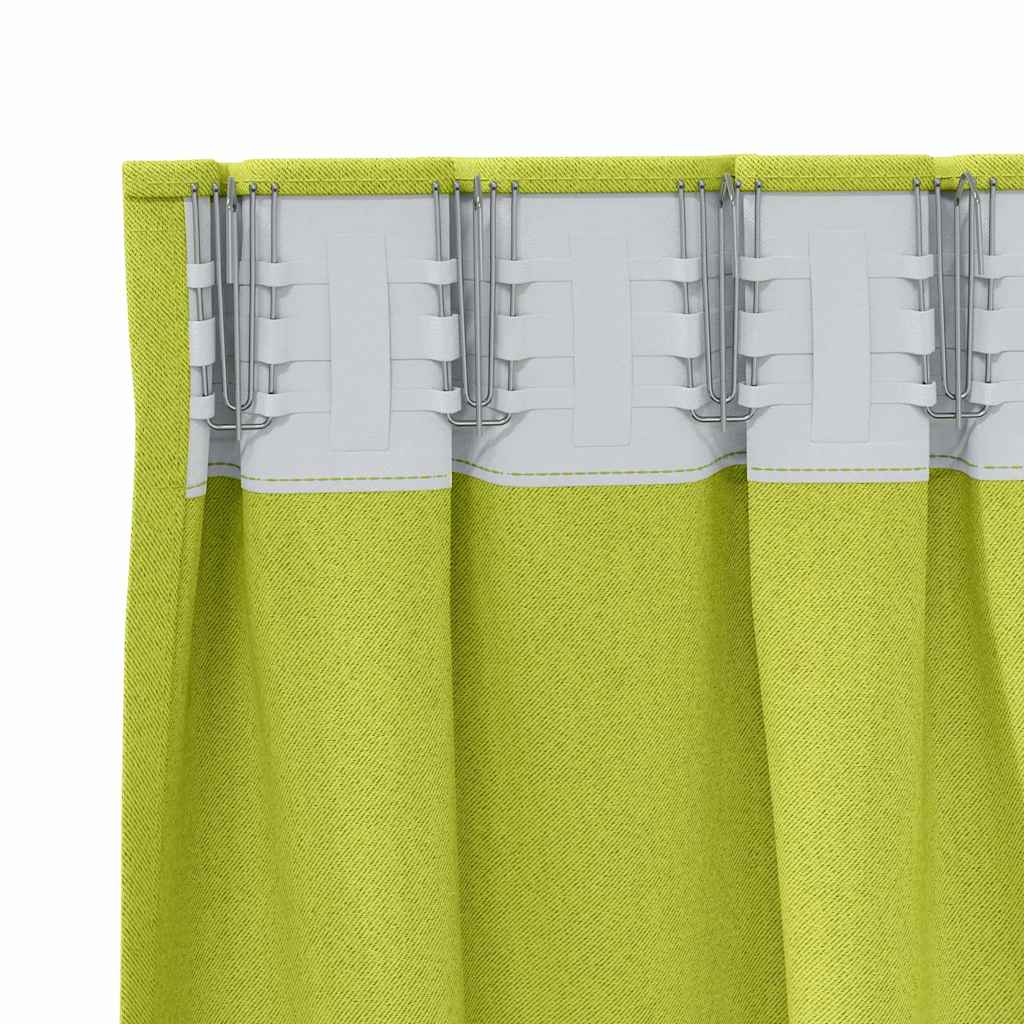 Verdunkelungs-Vorhänge mit Kopfband 2 pcs Beige 225 x 140 cm