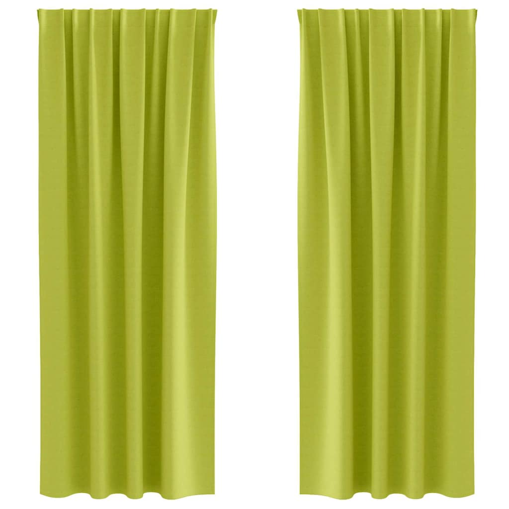 Verdunkelungs-Vorhänge mit Kopfband 2 pcs Beige 225 x 140 cm