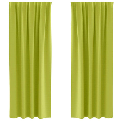 Verdunkelungs-Vorhänge mit Kopfband 2 pcs Beige 225 x 140 cm