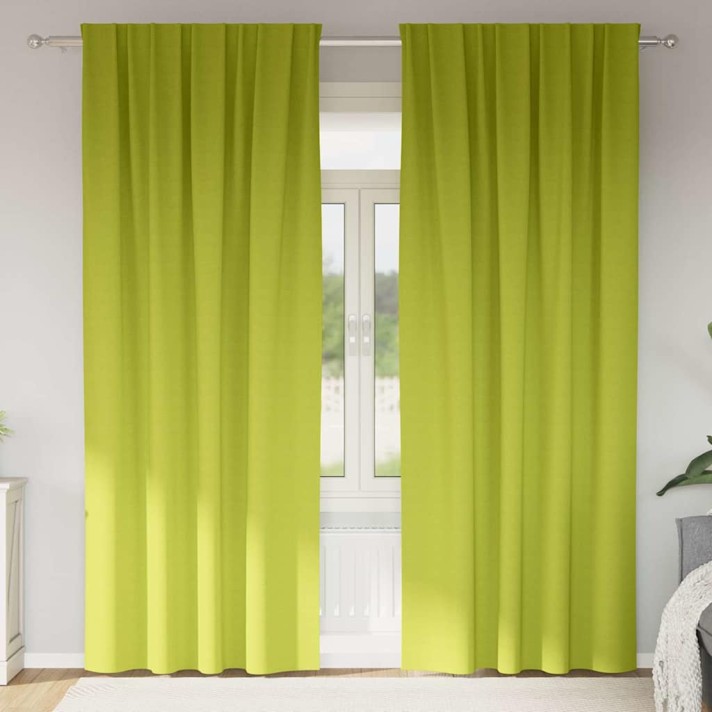 Verdunkelungs-Vorhänge mit Kopfband 2 pcs Beige 245 x 140 cm