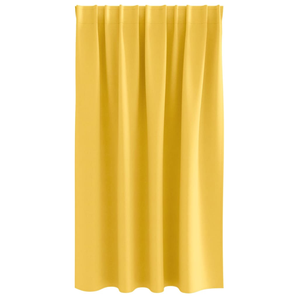 Verdunkelungs-Vorhänge mit Kopfband  2 pcs Beige 140 x 140 cm