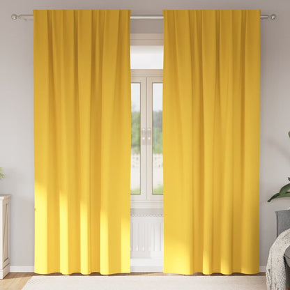 Verdunkelungs-Vorhänge mit Kopfband 2 pcs Beige 225 x 140 cm