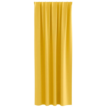 Verdunkelungs-Vorhänge mit Kopfband 2 pcs Beige 225 x 140 cm