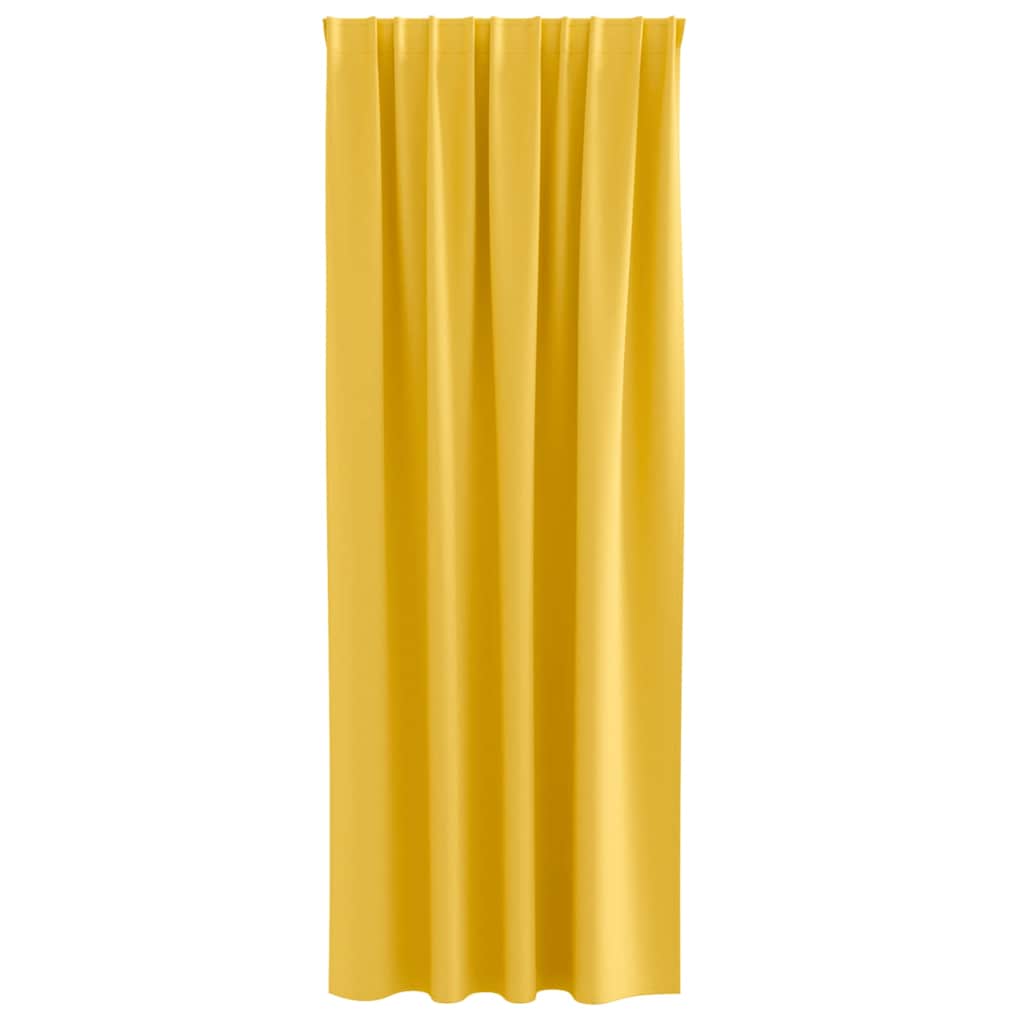 Verdunkelungs-Vorhänge mit Kopfband 2 pcs Beige 260 x 140 cm