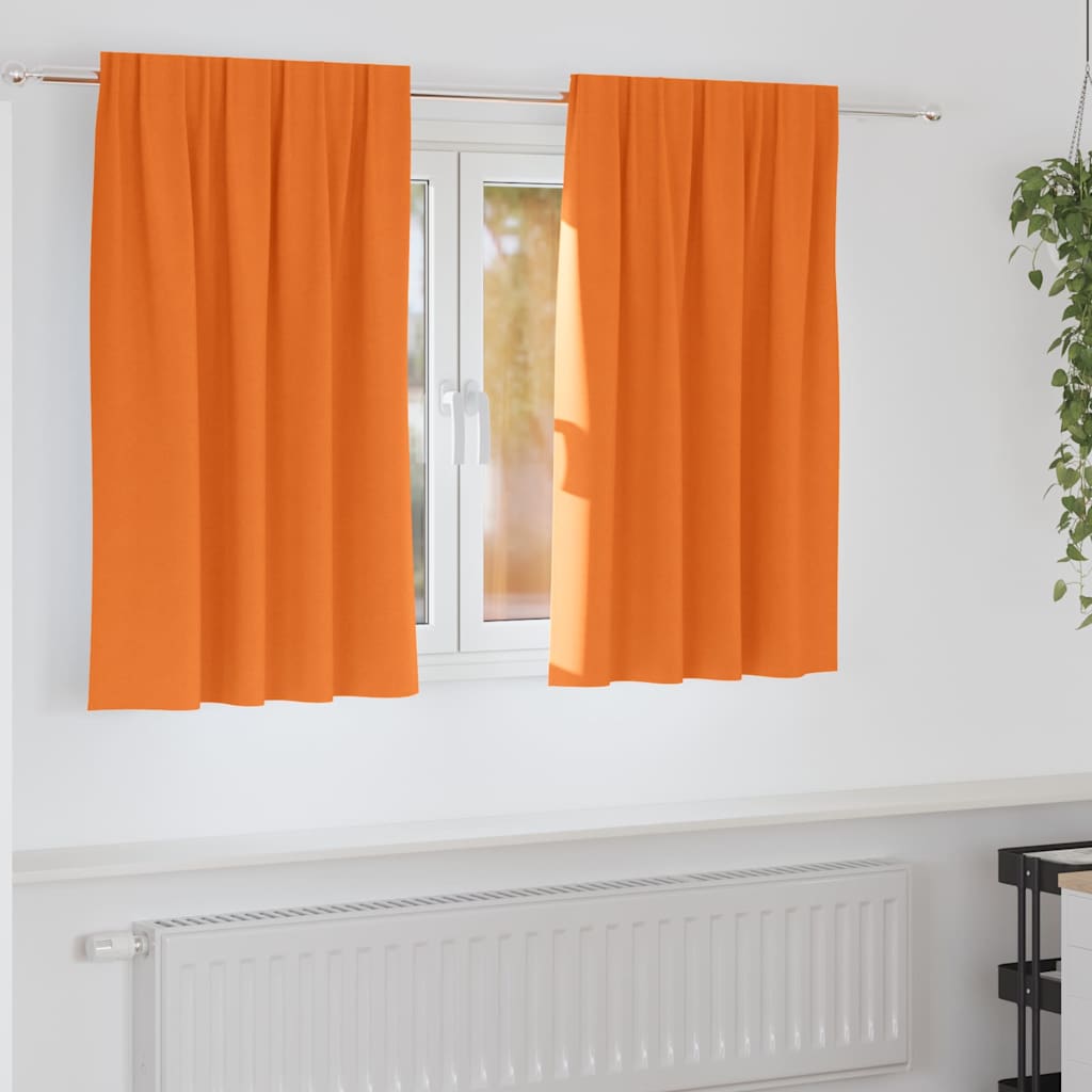 Verdunkelungs-Vorhänge mit Kopfband  2 pcs Beige 140 x 140 cm